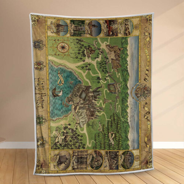 Plaid Carte Harry Potter 1001 Couverture Polaire Plaid Canapé