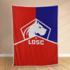 Plaid LOSC Lille OSC FC 4 Couverture Polaire Plaid Canapé