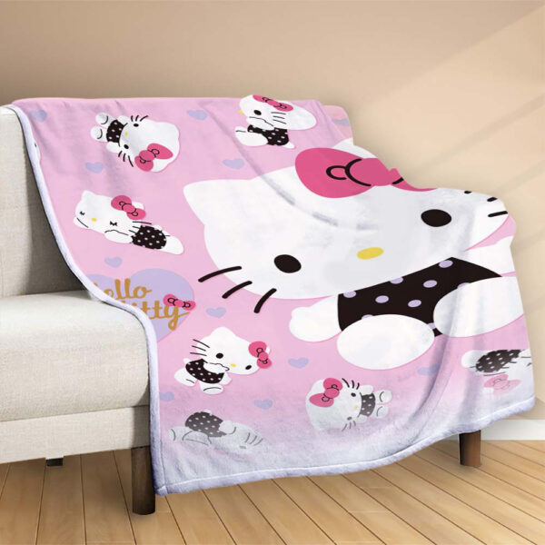 Plaid Hello Kitty 1001 Couverture Polaire Plaid Canapé – Image 2