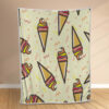 Plaid modèle de cornet de crème glacée Couverture Polaire Plaid Canapé