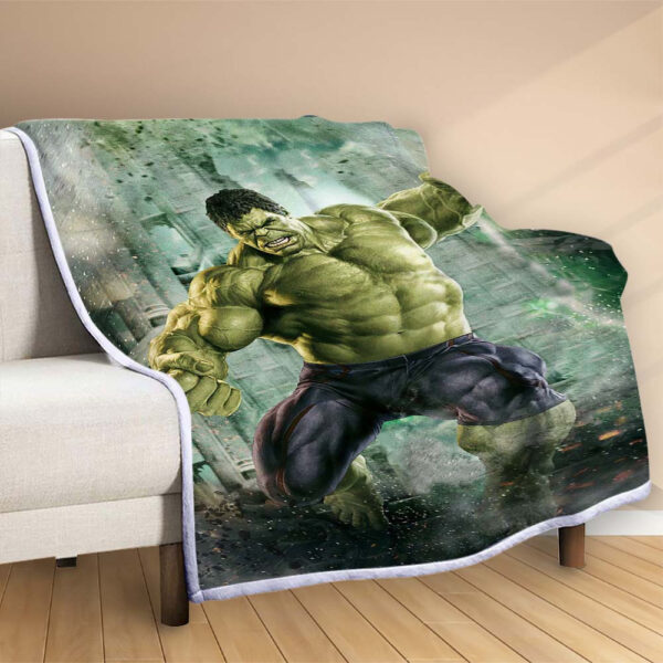 Plaid Hulk Avengers Marvel 1002 Couverture Polaire Plaid Canapé – Image 2