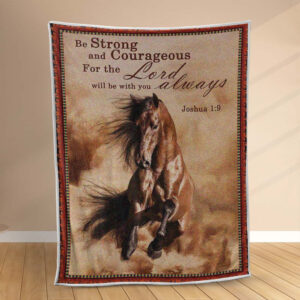 Plaid Citation de Joshua Soyez fort et courageux Couverture Polaire Plaid Canapé