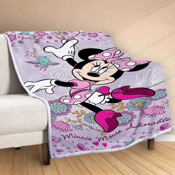 Plaid Minnie Couverture Polaire Plaid Canapé – Image 2