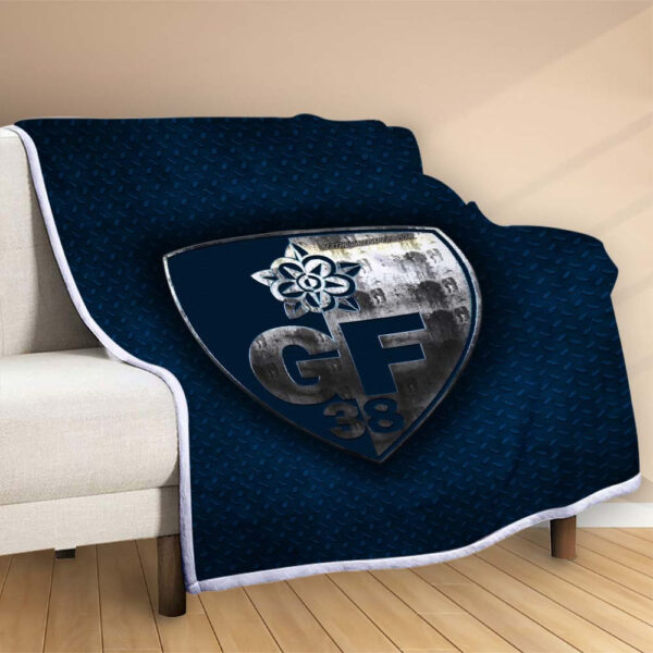 Plaid GF 38 Grenoble Foot 38 FC 4 Couverture Polaire Plaid Canapé – Image 2
