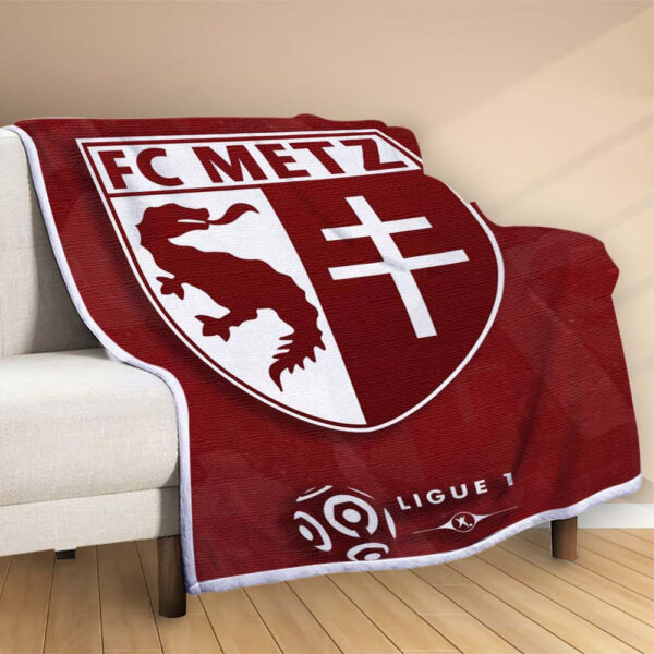 Plaid FC Metz 2 Couverture Polaire Plaid Canapé – Image 2