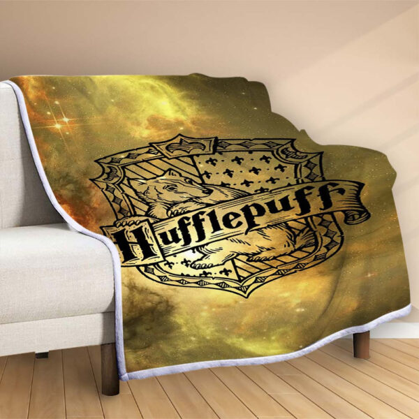 Plaid Poufsouffle Harry Potter 1 Couverture Polaire Plaid Canapé – Image 2