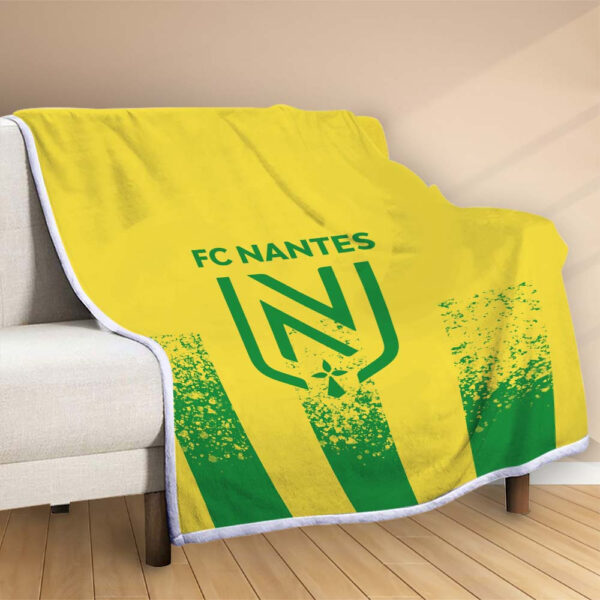 Plaid FC Nantes 1 Couverture Polaire Plaid Canapé – Image 2