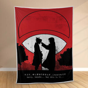Plaid Itachi Uchiwa et les frères Sasuke Uchiha Couverture Polaire Plaid Canapé
