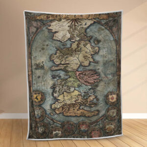 Plaid Carte de Westeros Game Of Thrones Couverture Polaire Plaid Canapé
