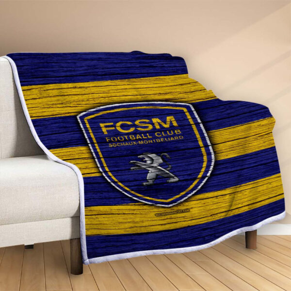 Plaid FSCM FC Sochaux-Montbéliard 5 Couverture Polaire Plaid Canapé – Image 2