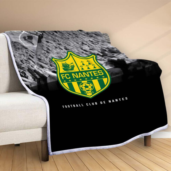 Plaid FC Nantes 7 Couverture Polaire Plaid Canapé – Image 2