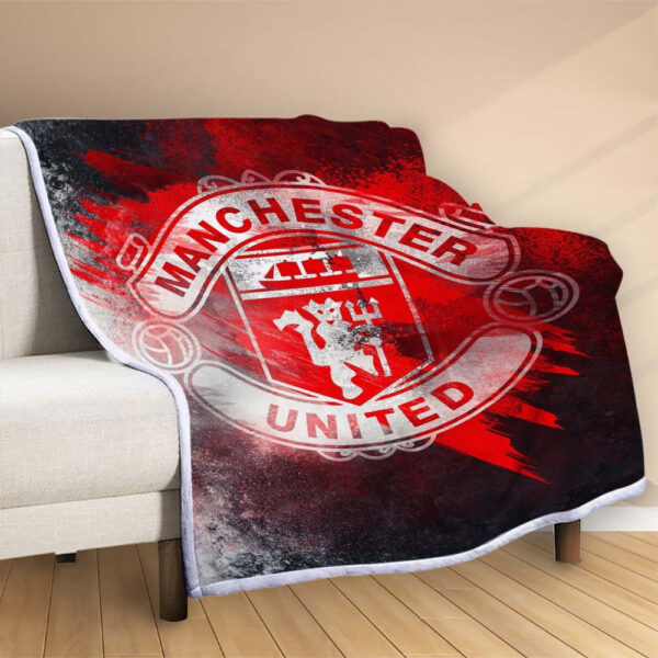 Plaid Manchester United MU FC 1 Couverture Polaire Plaid Canapé – Image 2