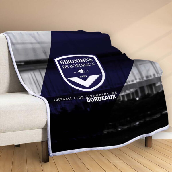 Plaid Girondins de Bordeaux 4 Couverture Polaire Plaid Canapé – Image 2