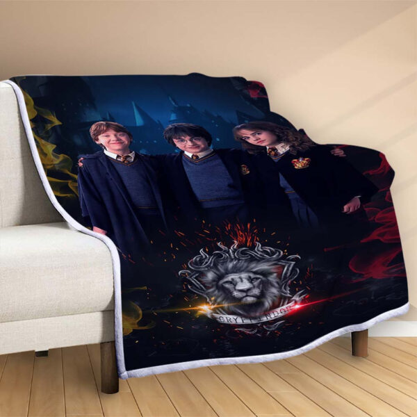 Plaid Personnages de Gryffondor Harry Potter Couverture Polaire Plaid Canapé – Image 2