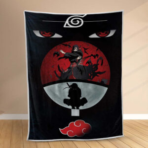 Plaid Itachi Uchiwa Akatsuki 1002 Couverture Polaire Plaid Canapé