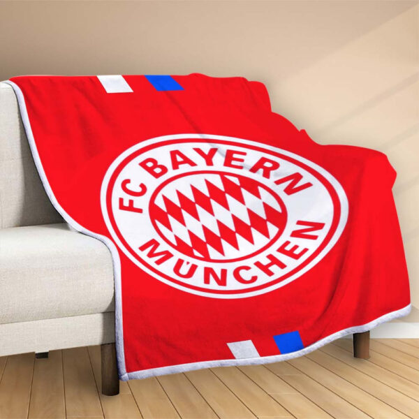 Plaid FC Bayern München FCB01 Couverture Polaire Plaid Canapé – Image 2