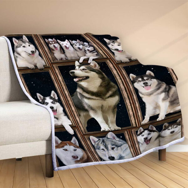 Plaid Husky mignon 1001 Couverture Polaire Plaid Canapé – Image 2