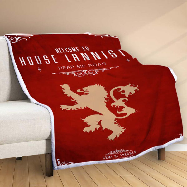 Plaid Game Of Thrones Bienvenue à la maison Lannister Couverture Polaire Plaid Canapé – Image 2