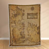 Plaid Game Of Thrones Westeros et la carte des villes libres Couverture Polaire Plaid Canapé