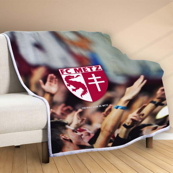 Plaid FC Metz 4 Couverture Polaire Plaid Canapé – Image 2