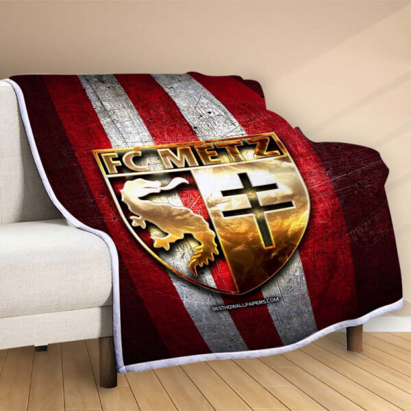 Plaid FC Metz 7 Couverture Polaire Plaid Canapé – Image 2