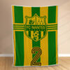 Plaid FC Nantes 9 Couverture Polaire Plaid Canapé