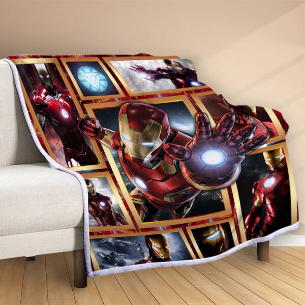 Plaid Ironman Avengers Marvel 1002 Couverture Polaire Plaid Canapé – Image 2