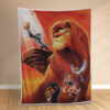 Plaid roi Lion Couverture Polaire Plaid Canapé