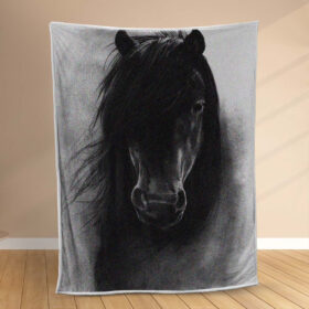 Plaid Cheval monochrome Couverture Polaire Plaid Canapé