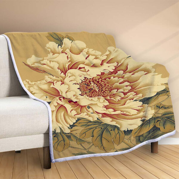 Plaid Floral Fleurs Couverture Polaire Plaid Canapé – Image 2