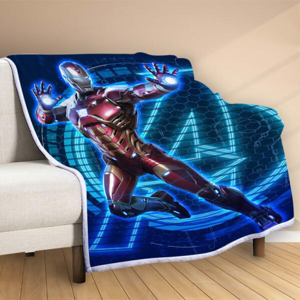 Plaid Ironman Avengers Marvel 1001 Couverture Polaire Plaid Canapé – Image 2