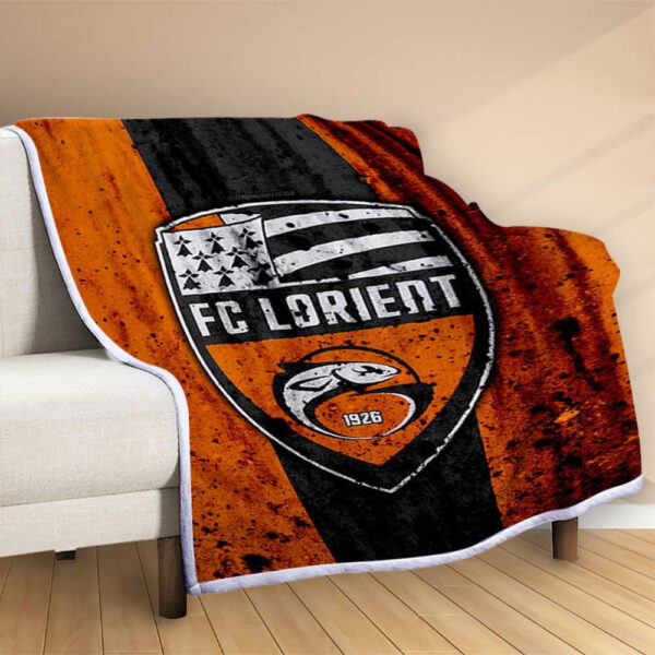 Plaid FC Lorient 1_1 Couverture Polaire Plaid Canapé – Image 2
