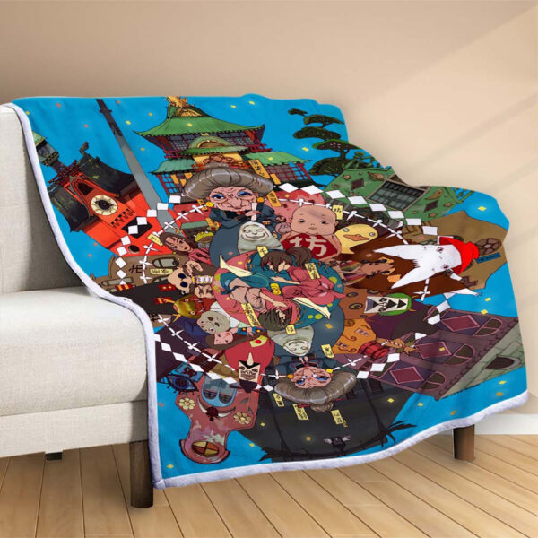 Plaid Ghibli Chihiro 1002 Couverture Polaire Plaid Canapé – Image 2