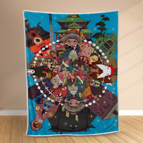 Plaid Ghibli Chihiro 1002 Couverture Polaire Plaid Canapé