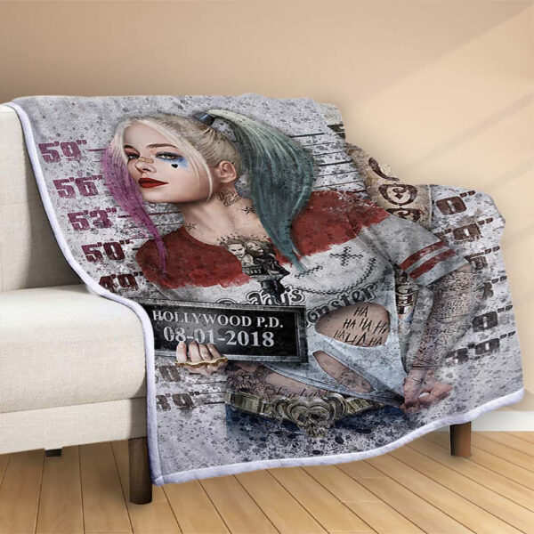 Plaid Harley Quinn DC 1003 Couverture Polaire Plaid Canapé – Image 2