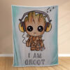 Plaid Groot je suis Groot Couverture Polaire Plaid Canapé