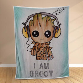 Plaid Groot je suis Groot Couverture Polaire Plaid Canapé