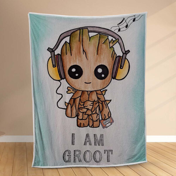 Plaid Groot je suis Groot Couverture Polaire Plaid Canapé