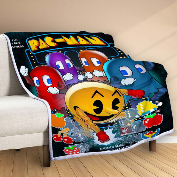 Plaid Jeu Pacman 1006 Couverture Polaire Plaid Canapé – Image 2