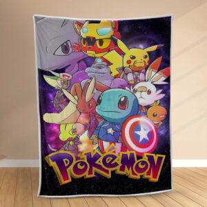 Plaid Personnages Pokémon Marvel Couverture Polaire Plaid Canapé