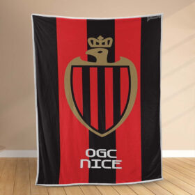 Plaid OGC Nice FC 3 Couverture Polaire Plaid Canapé