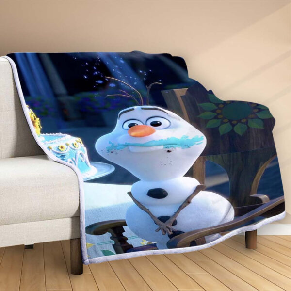 Plaid Olaf Disney La Reine des Neiges 1002 Couverture Polaire Plaid Canapé – Image 2