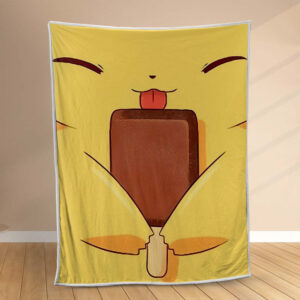 Plaid Visage heureux de Pikachu Couverture Polaire Plaid Canapé