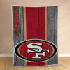 Plaid Équipe de football des 49ers de San Francisco NFL008 Couverture Polaire Plaid Canapé