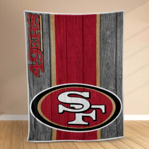 Plaid Équipe de football des 49ers de San Francisco NFL008 Couverture Polaire Plaid Canapé
