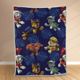 Plaid Pat’ Patrouille Tous les personnages 1003 Couverture Polaire Plaid Canapé