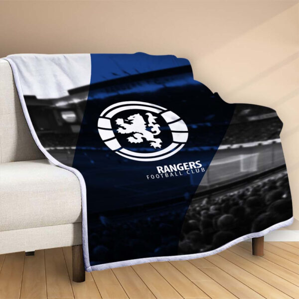 Plaid Rangers Football Club 1 Couverture Polaire Plaid Canapé – Image 2