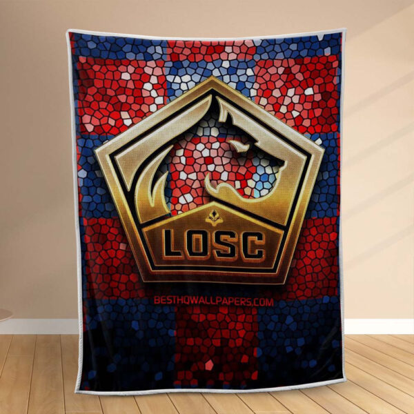Plaid LOSC Lille OSC FC 1 Couverture Polaire Plaid Canapé