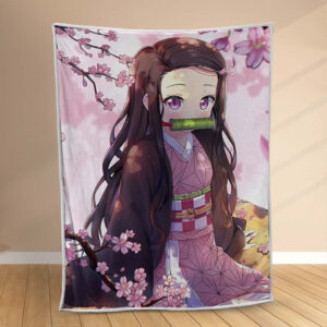 Plaid Nezuko Demon Slayer Kimetsu No Yaiba 1001 Couverture Polaire Plaid Canapé