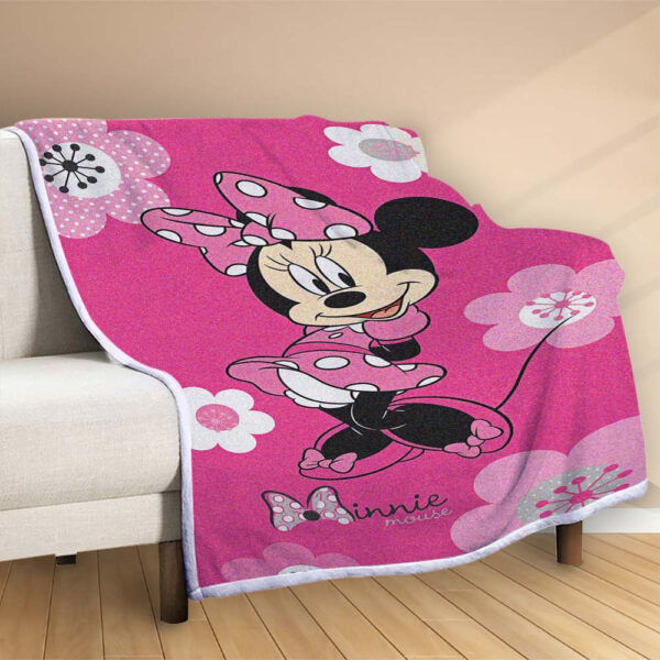 Plaid Robe Rose Minnie Mouse Couverture Polaire Plaid Canapé – Image 2